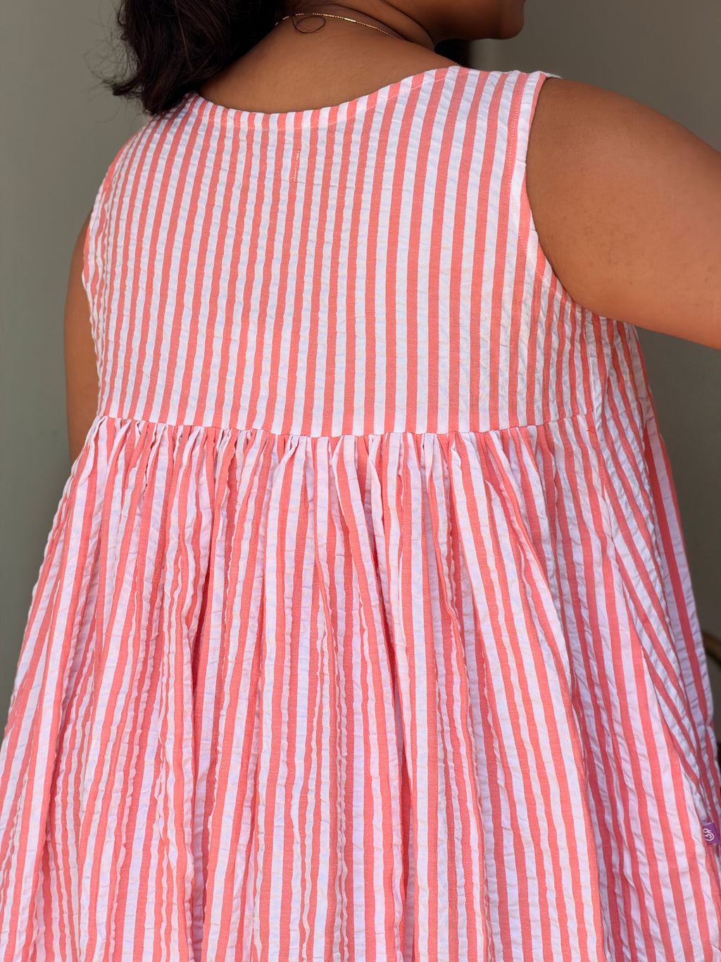 Peach stripe candy