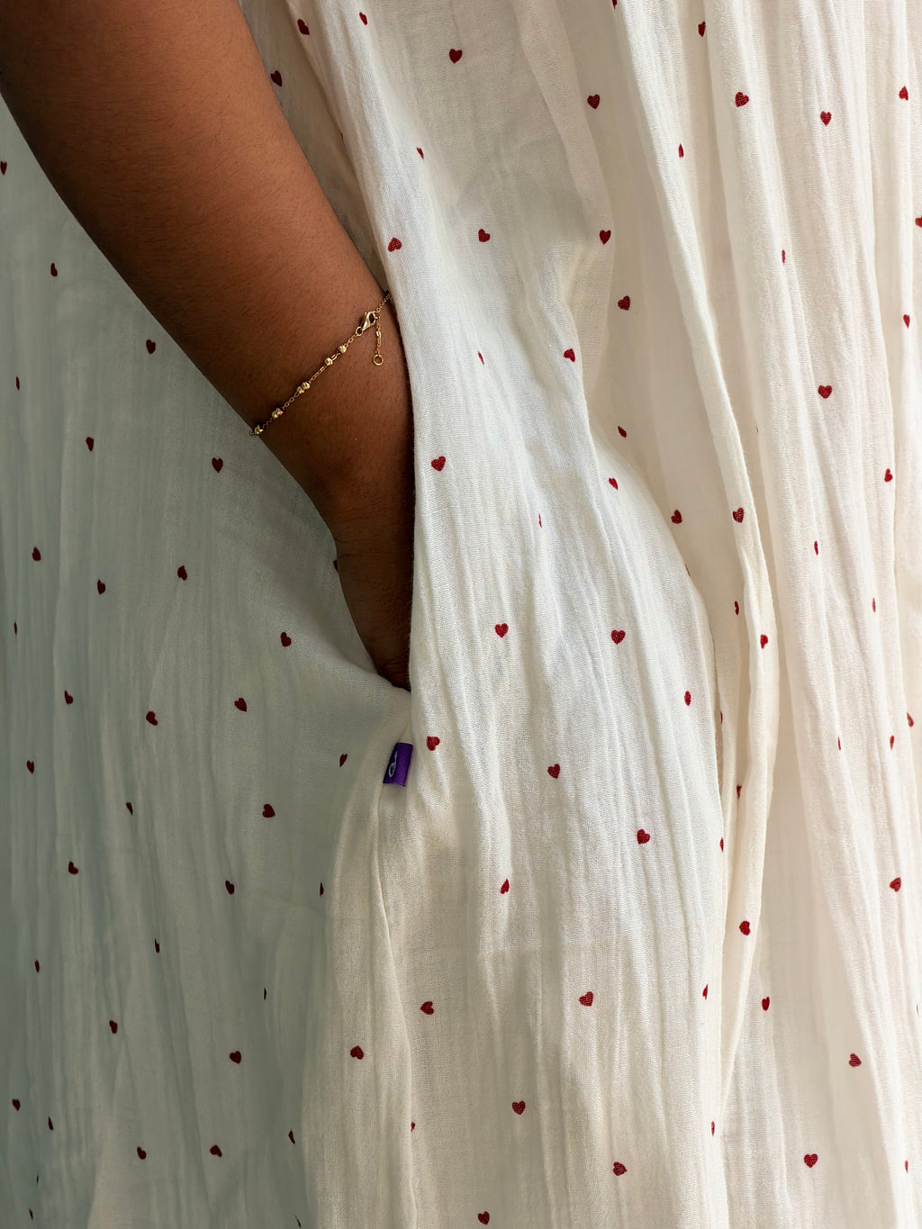 White with red heart