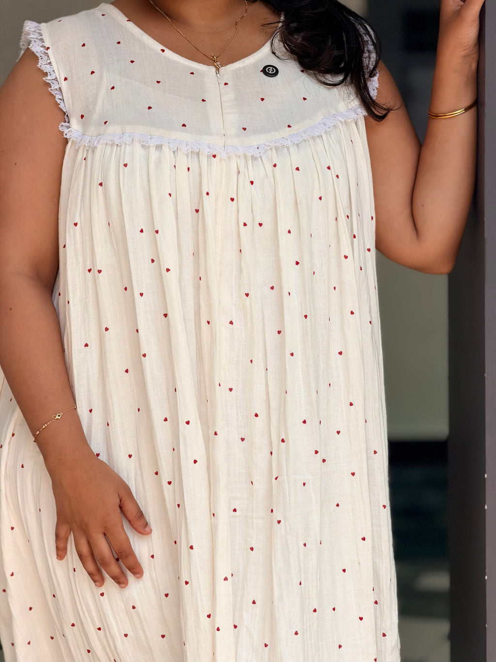 White with red heart